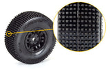 King-Pin F/R Tires Mounted 12mm Hex Black Split Six (4) for ARRMA MOJAVE GROM