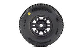 King-Pin F/R Tires Mounted 12mm Hex Black Split Six (4) for ARRMA MOJAVE GROM