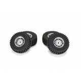 Flat Iron F/R Tires Mounted 12mm Hex Chrome Diablo (4) for Arrma Typhon Grom