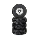 Flat Iron F/R Tires Mounted 12mm Hex Chrome Diablo (4) for Arrma Typhon Grom