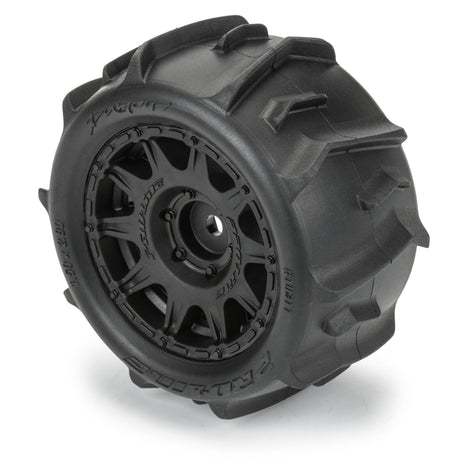 Dumont F/R Tires Mounted 12mm Hex Black Raid (4) for Arrma Granite Grom