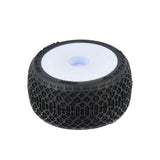 Electron 2.0 F/R Tires Mounted 7mm White (4) for Losi Micro-T