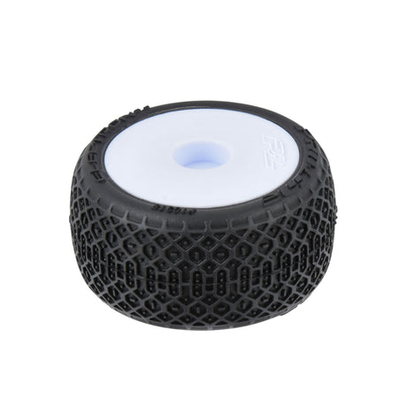 Electron 2.0 F/R Tires Mounted 7mm White (4) for Losi Micro-T