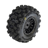 Badlands MX F/R MTD 12mm Black Split Six (4) for ARRMA MOJAVE GROM