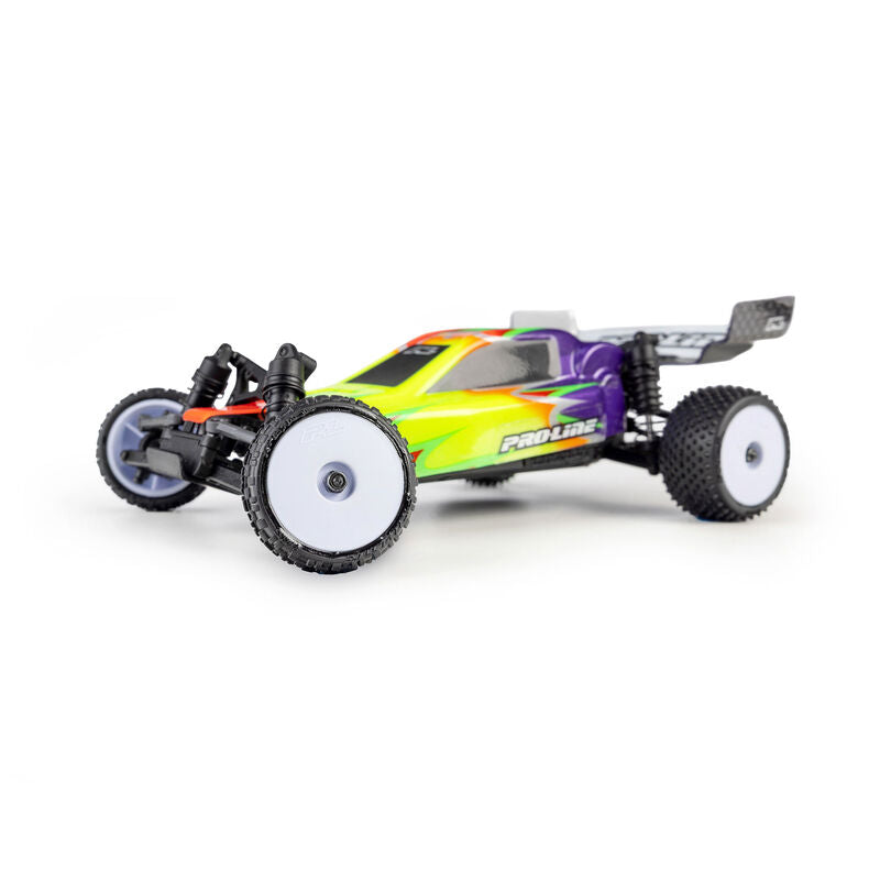 Pro-Line Racing 1/24 Wedge Front and Prism Rear Carpet Tires Mounted 7mm White (4): Losi Micro-B