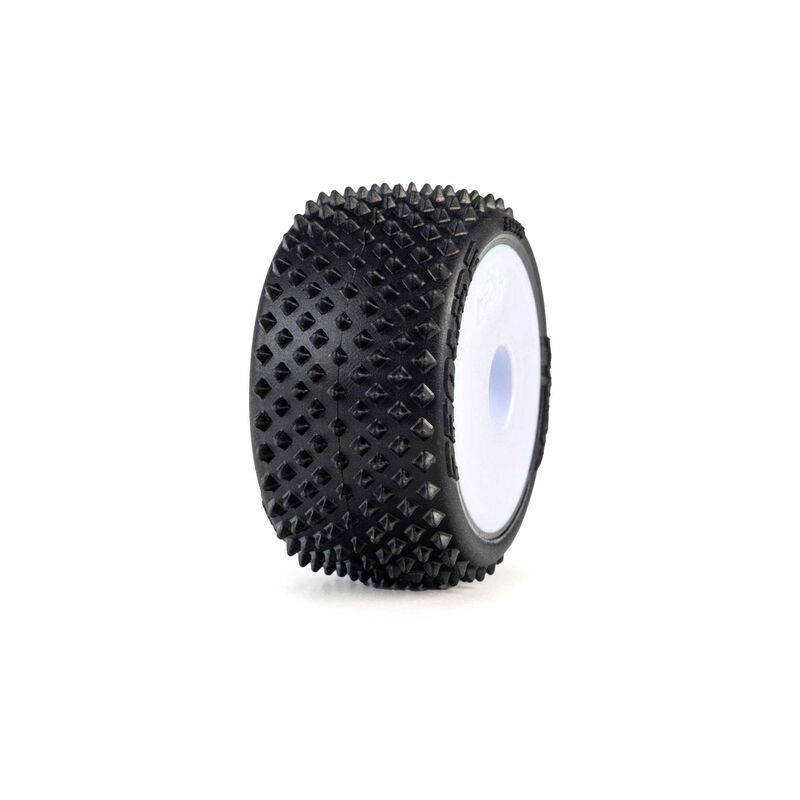 Pro-Line Racing 1/28 Prism Front/Rear Carpet Tires Mounted 7mm White (4): Losi Micro-T