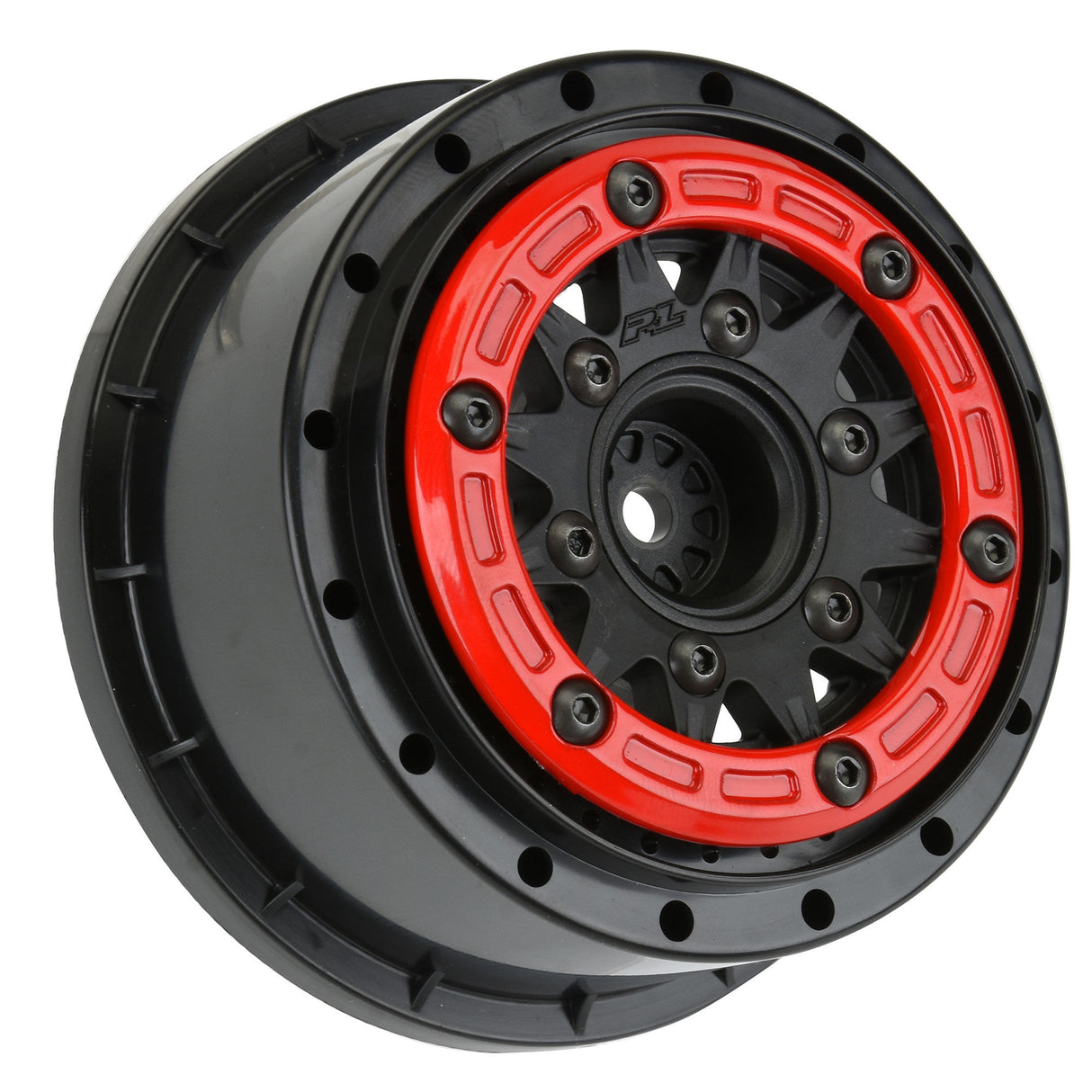 1/10 Raid Bead-Loc F/R 2.2/3.0 SC (2) Rd/Blk