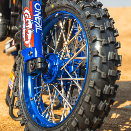Pro-Spec Aluminum Front Hub, Blue: Promoto-MX