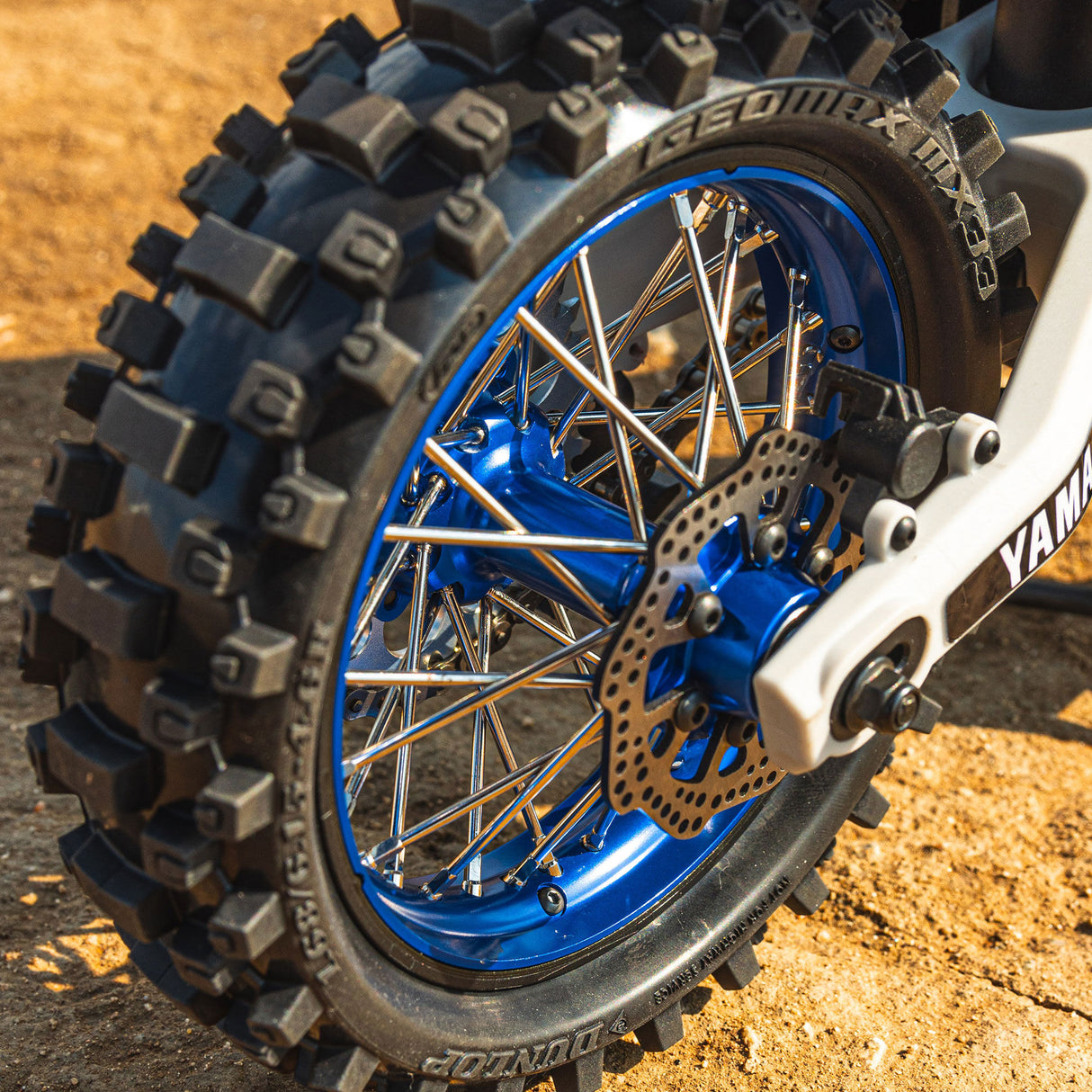 Pro-Spec Aluminum Rear Hub, Blue: Promoto-MX