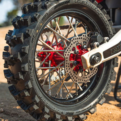 Pro-Spec Aluminum Rear Hub, Red: Promoto-MX