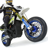 Pro-Spec Aluminum V2 Bead Front Wheel Assembled, Blue for Losi Promoto-SM