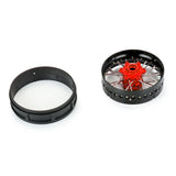 Pro-Spec Aluminum V2 Bead Front Wheel Assembled, Black/Red for Losi Promoto-SM