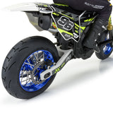 Pro-Spec Aluminum V2 Bead Rear Wheel Blue/Blue (1): Losi Promoto-SM
