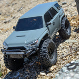 2024 Toyota 4Runner Hard Body Painted (Lunar Rock Gray) and Assembled for Axial SCX24 (132mm Wheelbase)