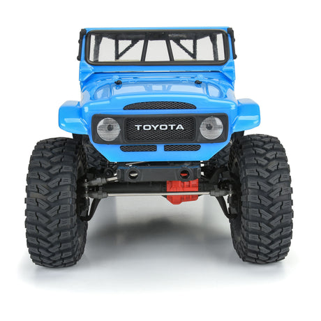1979 Toyota Land Cruiser FJ40 Clear Body with Trail Cage & Scale Molded Accessories for 12.3"" (313mm) Wheelbase Scale Crawlers