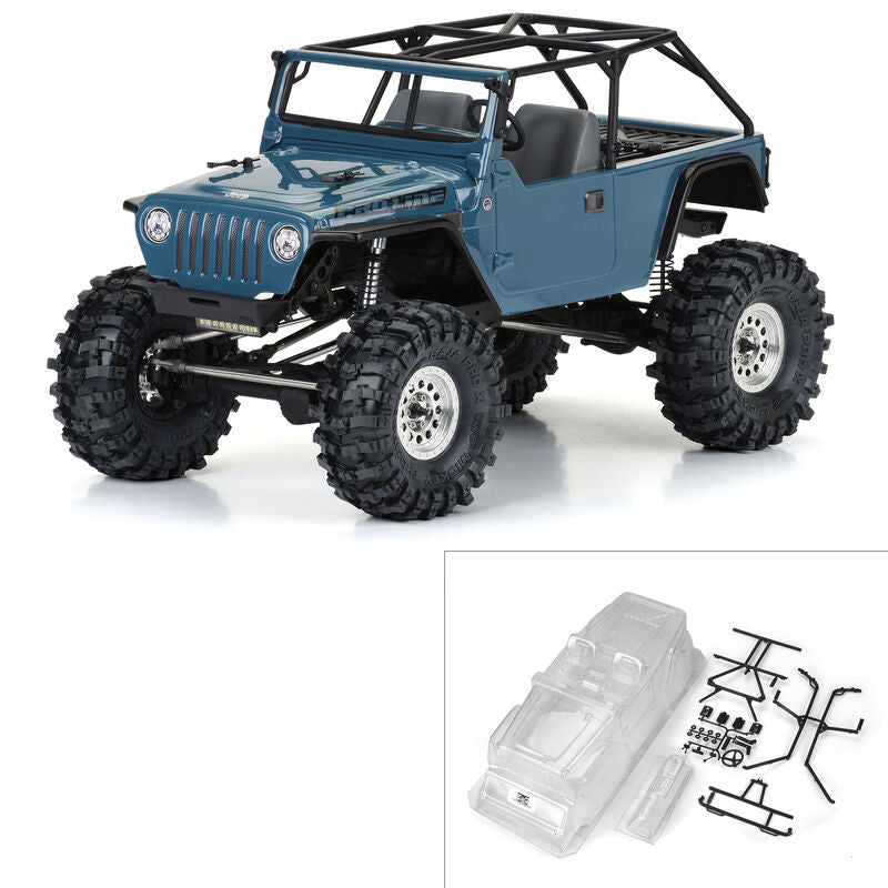 Pro-Line Racing 1/10 2004 Jeep LJ Clear Body/Trail Cage 12.3 Wheelbase Crawlers