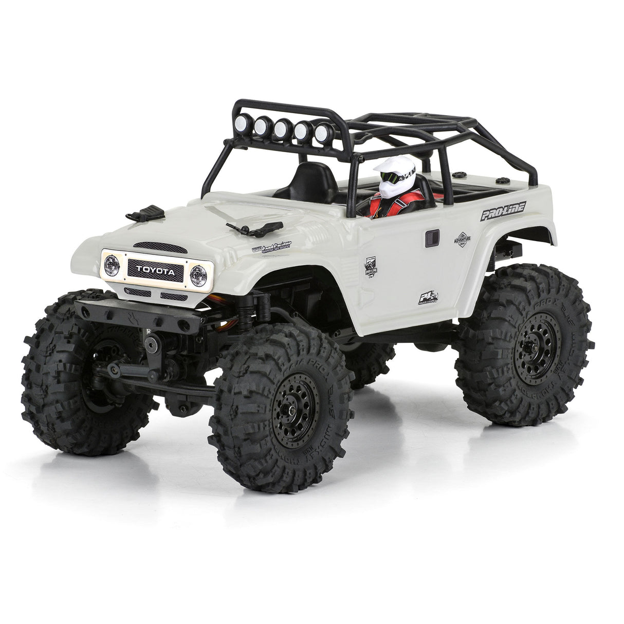1979 Toyota Land Cruiser FJ40 Clear Body with Trail Cage for Axial SCX24