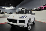 Porsche Cayenne batteri børnebil 12 volt hvid