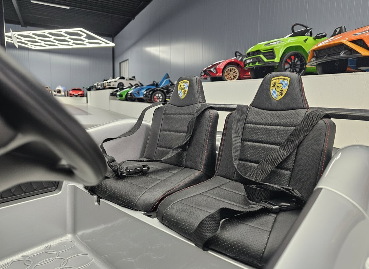 Children's car Porsche RUF 24 volt metallic silver