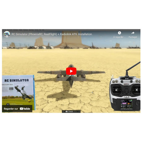 AT9S Pro 10/12-Channels radio (Mode 1) with R9DS Receiver