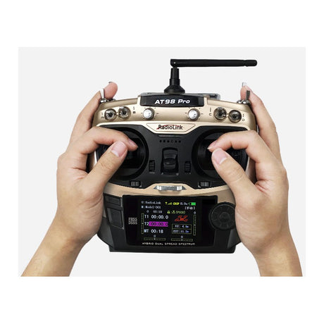 AT9S Pro 10/12-Channels radio (Mode 1) with R9DS Receiver