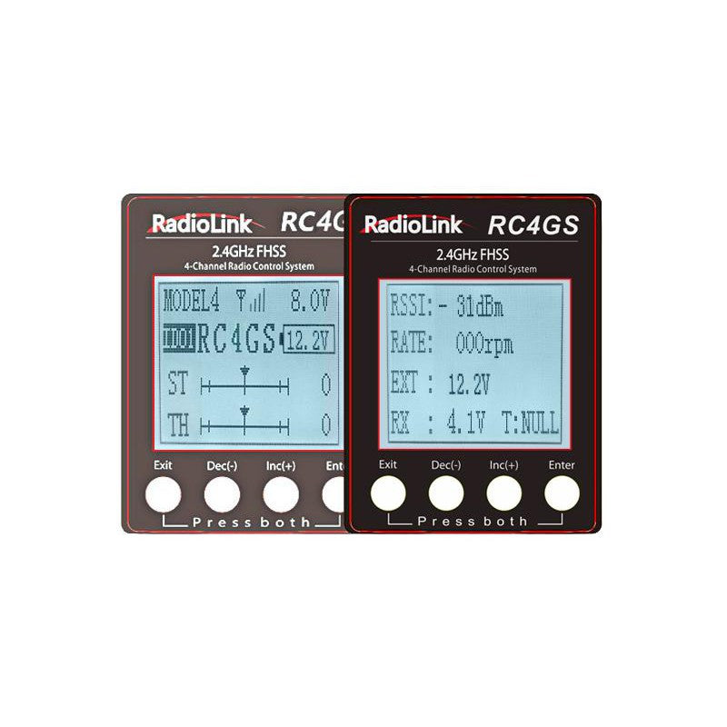 RC4GS V3  5-Channels radio with R6FG gyro integrated Receiver