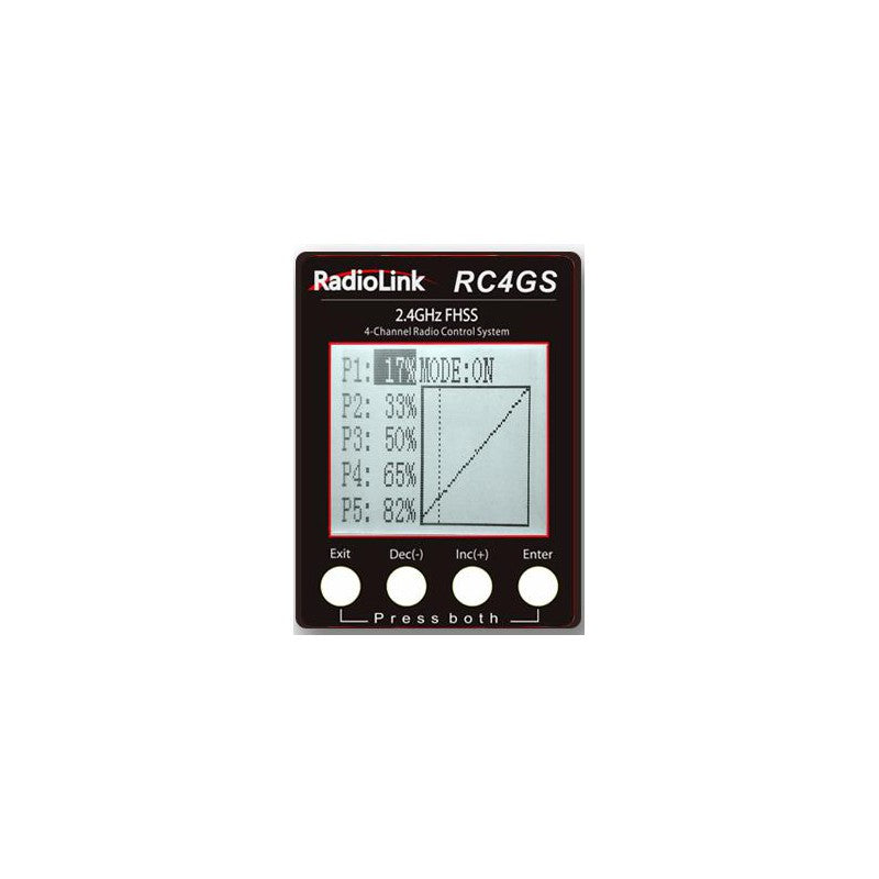 RC4GS V3  5-Channels radio with R6FG gyro integrated Receiver