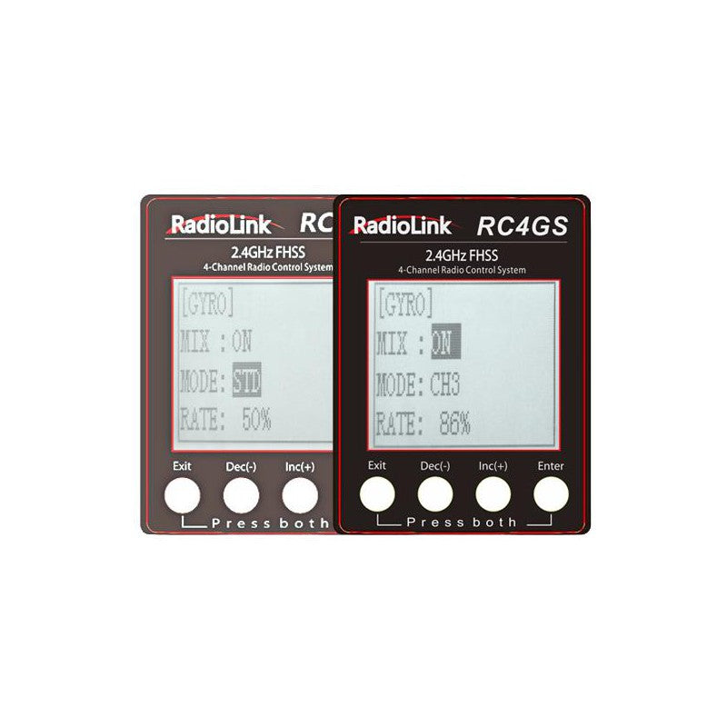 RC4GS V3  5-Channels radio with R6FG gyro integrated Receiver
