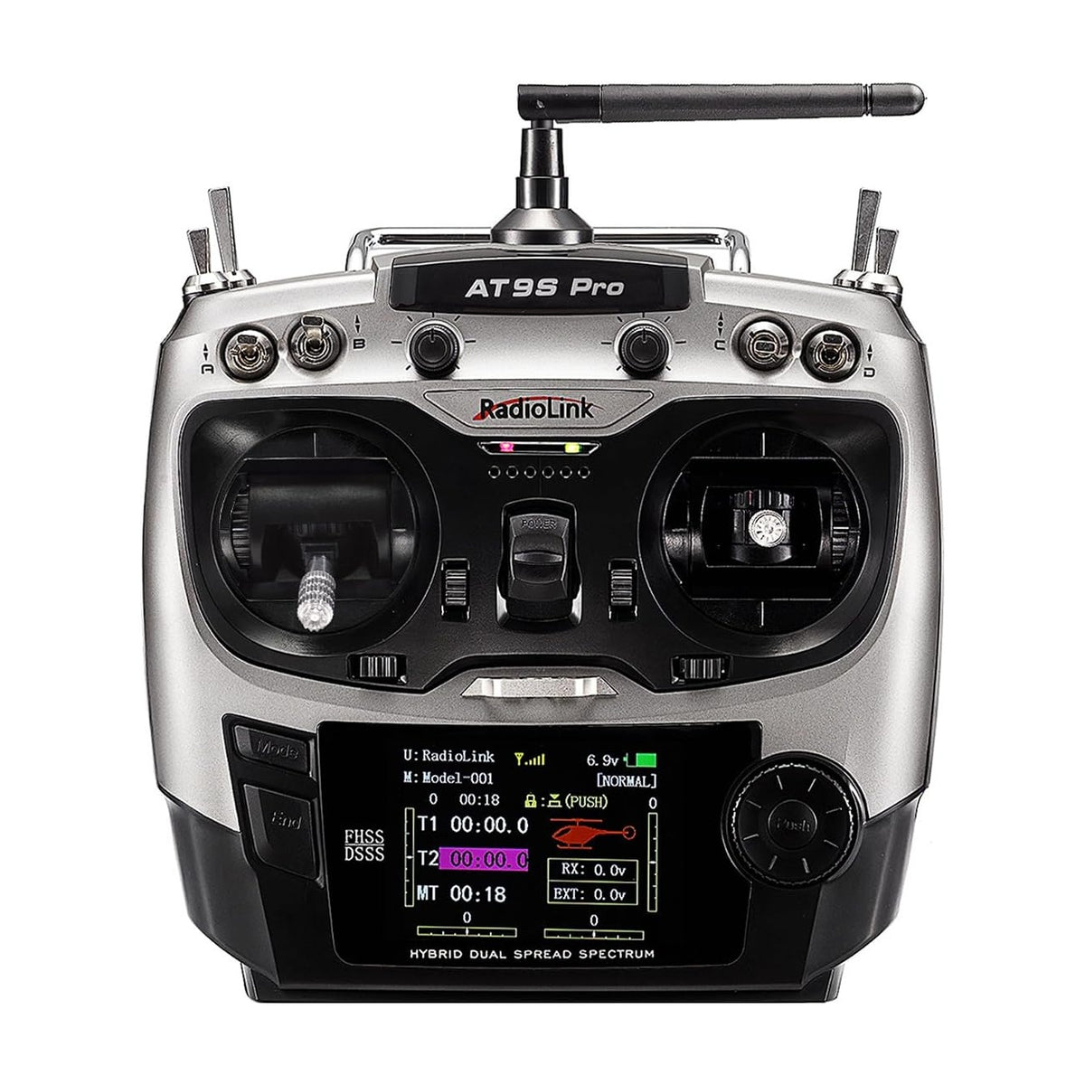 AT9S Pro Radio Mode1 Incl. 2pcs R9DS Receiver