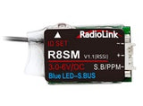 Receiver Mini R8SM 8-channels (T8FB, T8S, T16D, T12D)