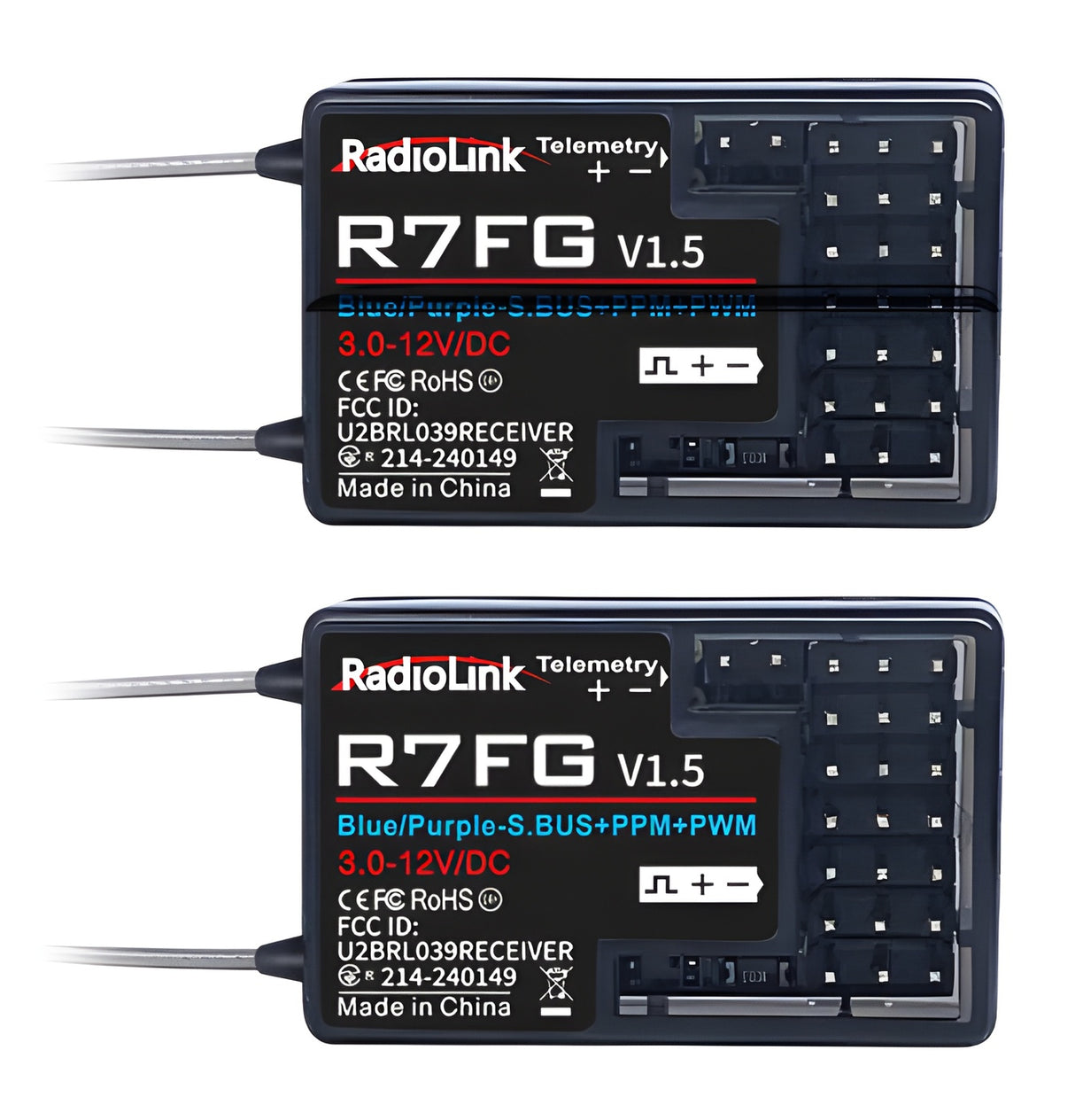 RC6GS V3 RC Transmitter with 2x R7FG Receiver