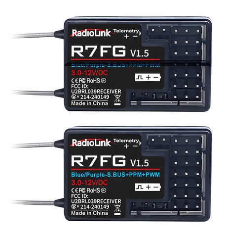 RC6GS V3 RC Transmitter with 2x R7FG Receiver