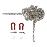 Towing chain with shackles