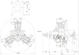 FG-19R3 19cc 4-takts 3-cyl StjÃ¤rnmotor Bensin*