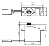SH-0257MG Plus Servo 2,2Kg 0,09s Alu Metal Gear Micro