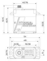 SAVÖX SAV-SW1213SG - SW-1213SG Servo 38Kg 0.16s HV Alu Brushless Steel Gears WP