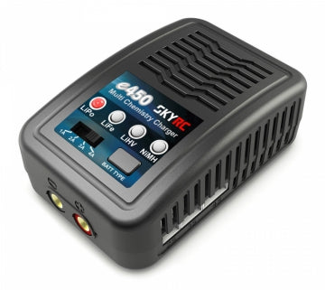 SkyRC SK-100122-01 - SkyRC e450 ChargerLiPo/LiFe/LiHV 2-4S, NiMH 6-8, 50W 240VAC