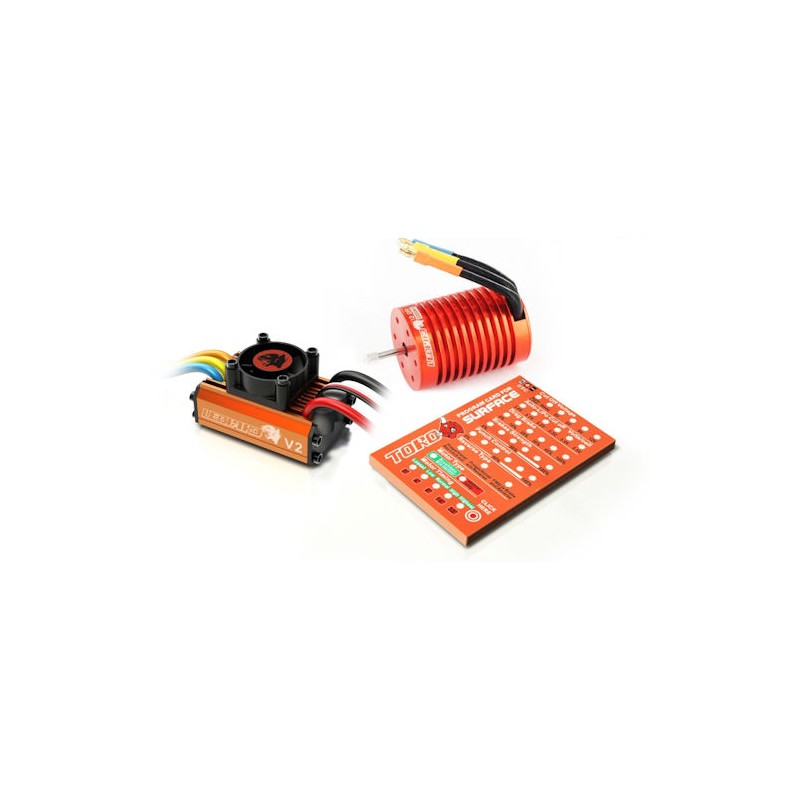 LEOPARD V2 1/10 Brushless combo : Esc, 10,0T motor & Prog. Card