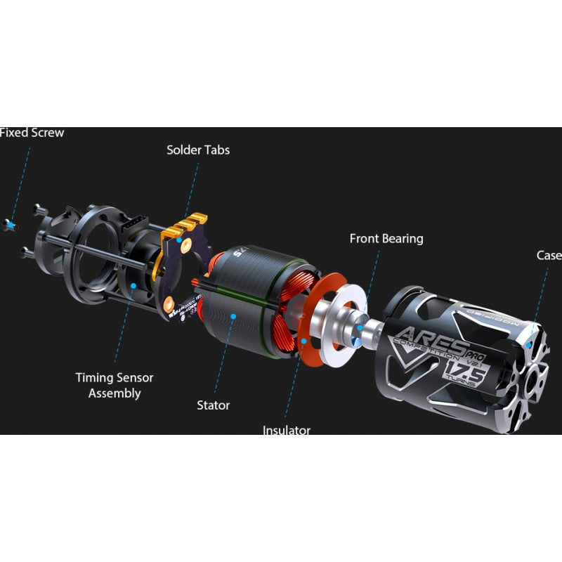 ARES PRO V2.1 MODIFIED Brushless Motor 1/10 Sensor 6.5T