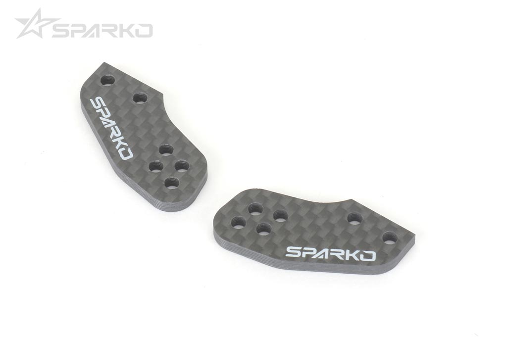 SPARKO SPKF83016OP - Sparko F8 Carbon Fiber Steering Knuckle Plate 4 holes  3.0mm 2 pcs