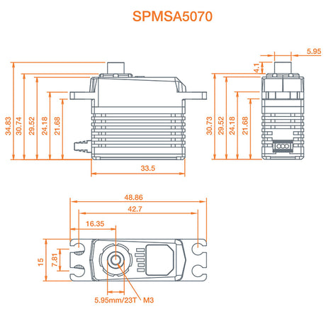 A5070 High Torque High Speed Mini MG HV Servo
