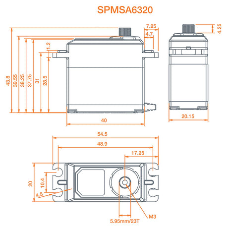 A6320 High Torque High Speed Metal BL HV Servo