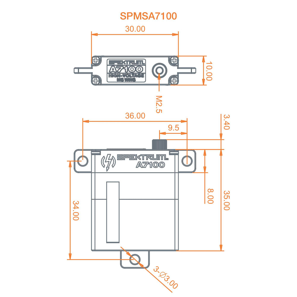 A7100 MT/MS MG HV Wing Servo