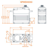 H6350 Ultra Torque High Speed Heli Cyclic HV Servo