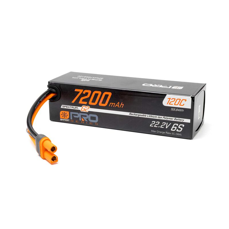 Spektrum Accessories 22.2V 7200mAh 6S 120C Smart G2 LiPo: IC5