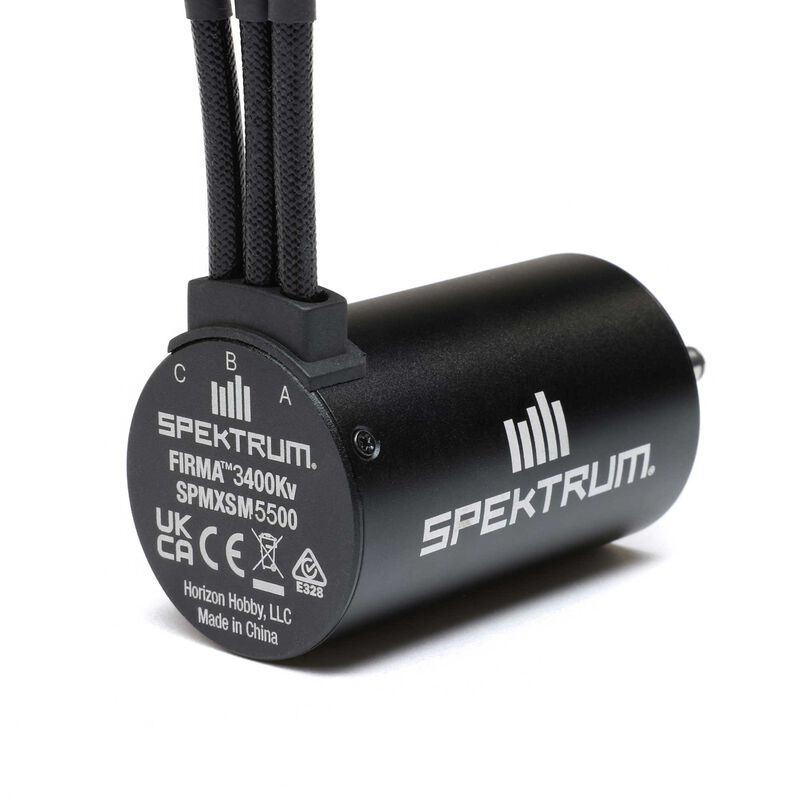 Spektrum Accessories Firma 3650-3400Kv 4-Pole Sensorless Brushless Motor: 5mm