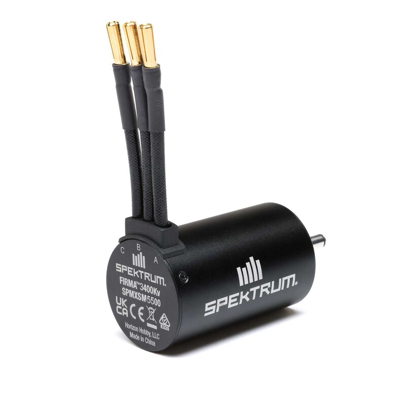 Spektrum Accessories Firma 3650-3400Kv 4-Pole Sensorless Brushless Motor: 5mm