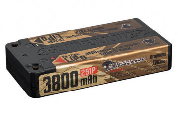 Sunpadow S638066 - Li-Po Battery 2S 7,4V 3800mAh 130C Shorty U-LCG Gold