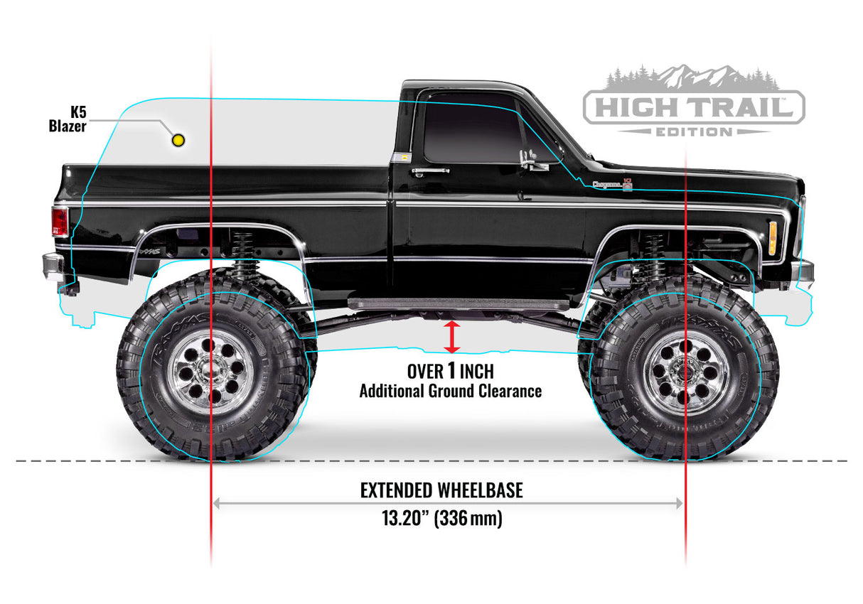 BLACK TILBUD - TRX-4 Crawler Chevrolet K10 High Trail RTR