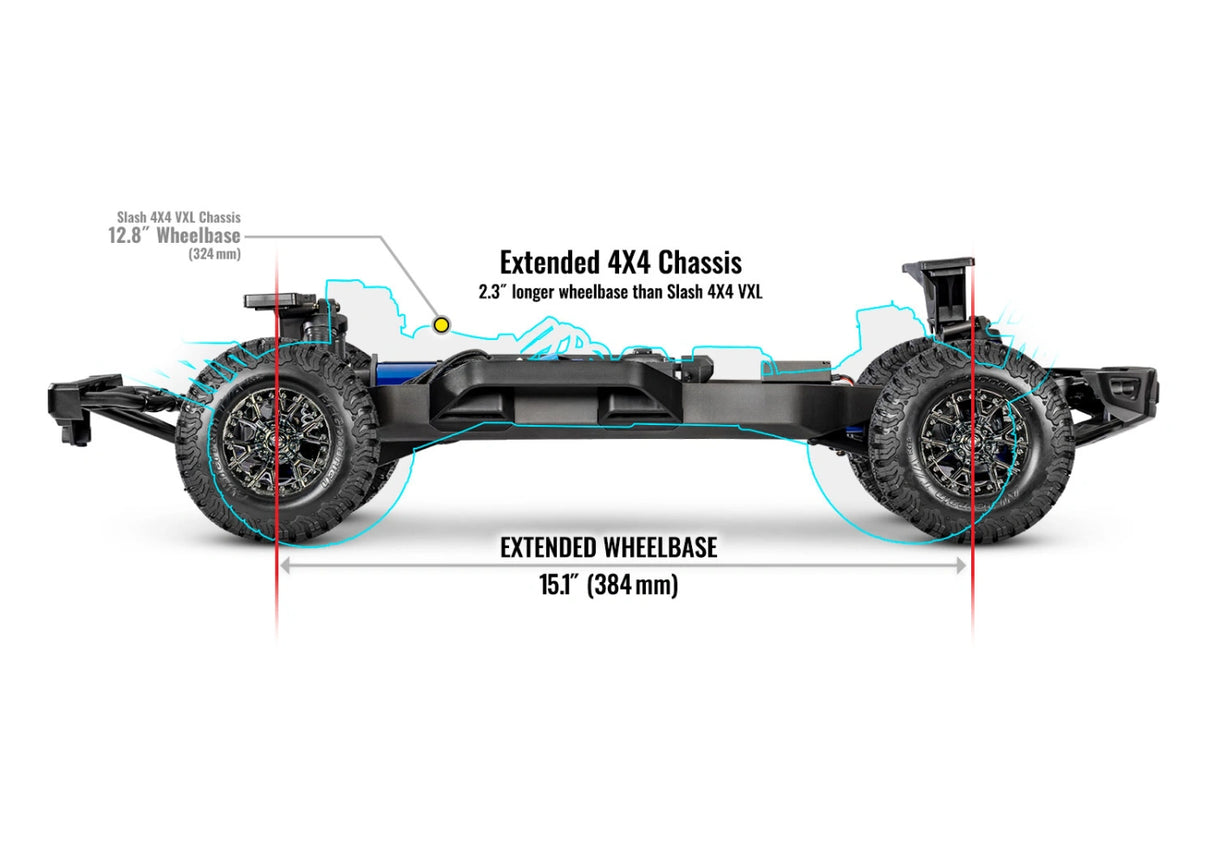 BLACK TILBUD - Ford F-150 Raptor-R VXL-4s Ultimate 4WD 1/10 RTR TQi LED Fox2